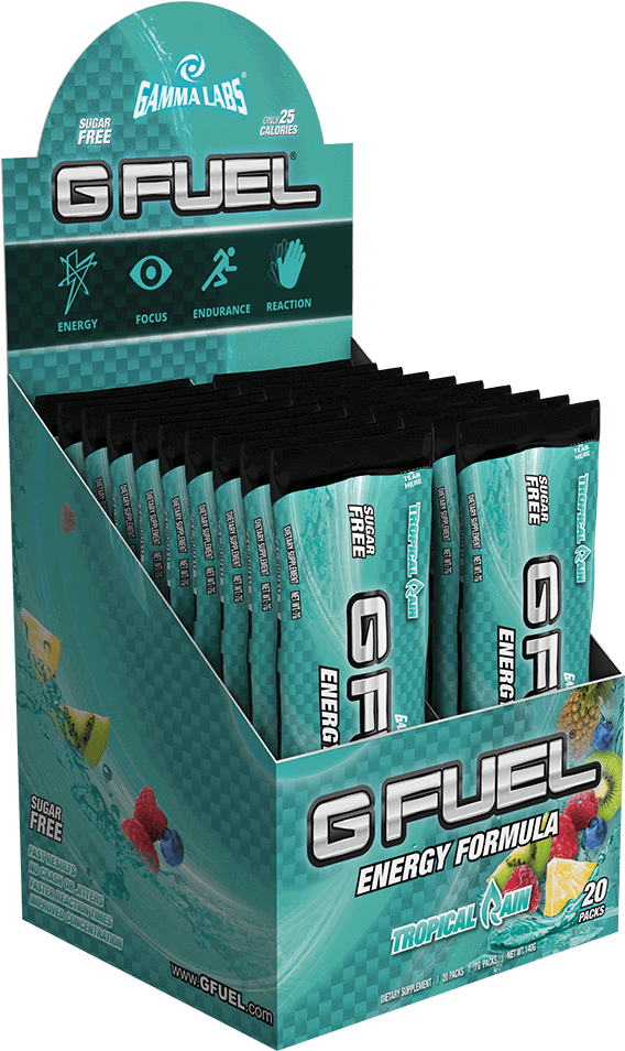 Gfuel Tropical Rain Energy Formula Display