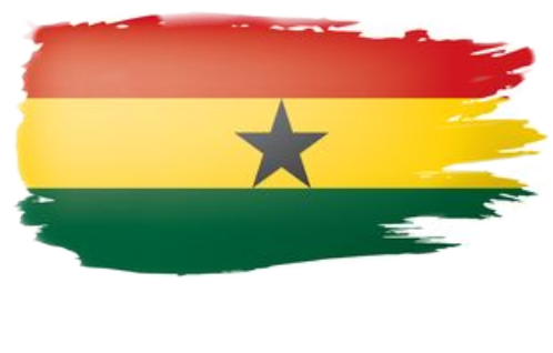 Ghana Flag Brush Stroke