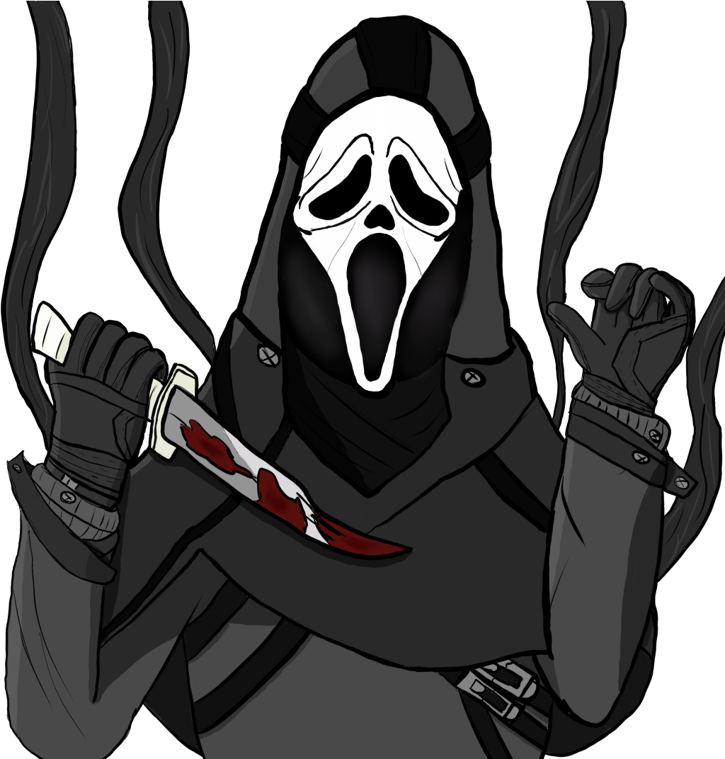 Ghostface Knife Thriller Illustration