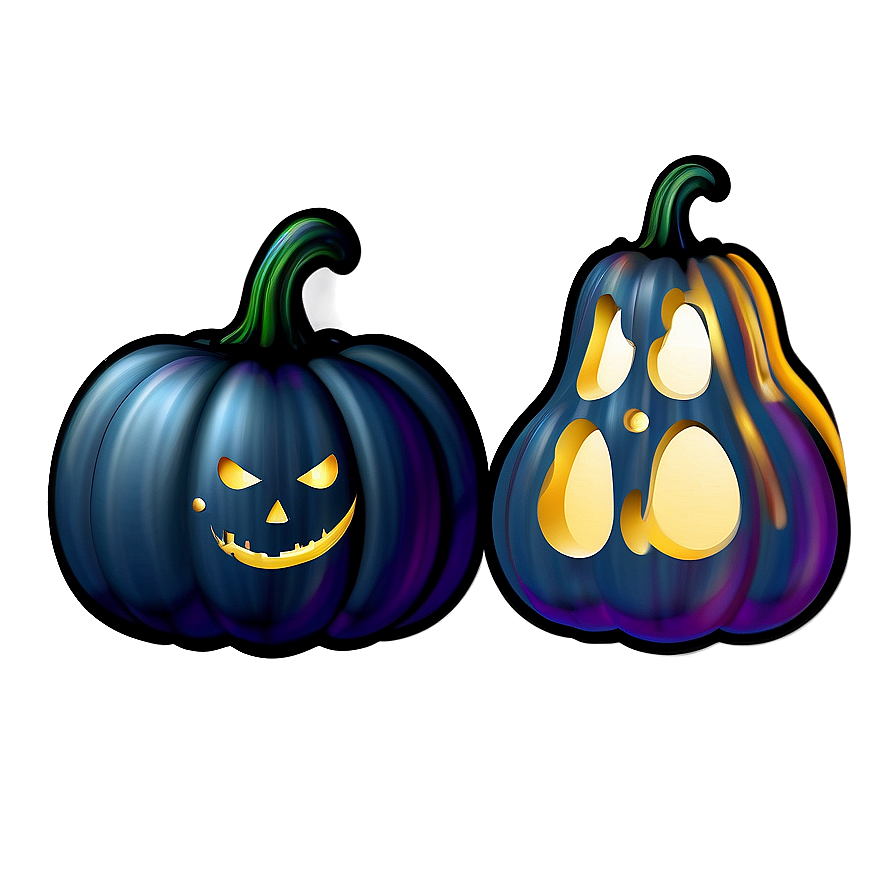 Ghostly Pumpkin Scene Png Aeh