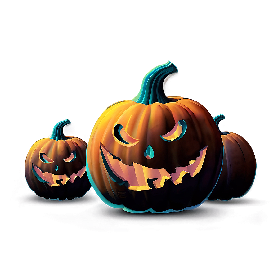 Ghostly Scary Pumpkin Scene Png 44