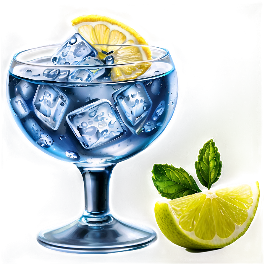 Gin And Tonic Glass Png 48