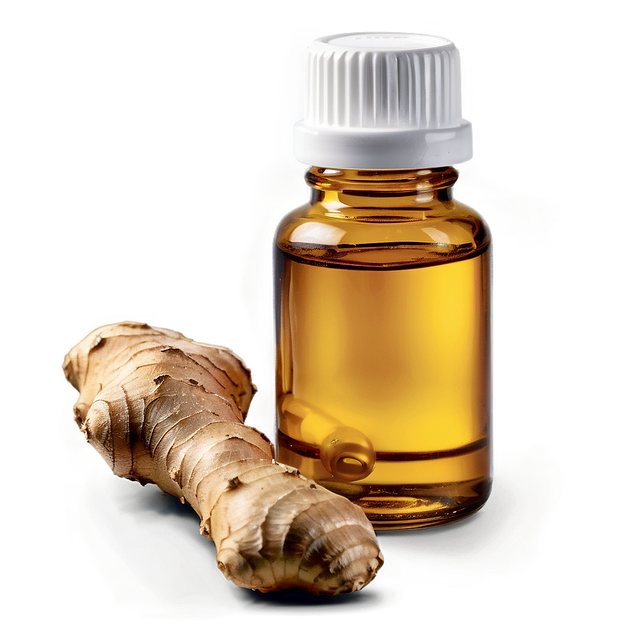 Ginger Essential Oil Bottle Png 25