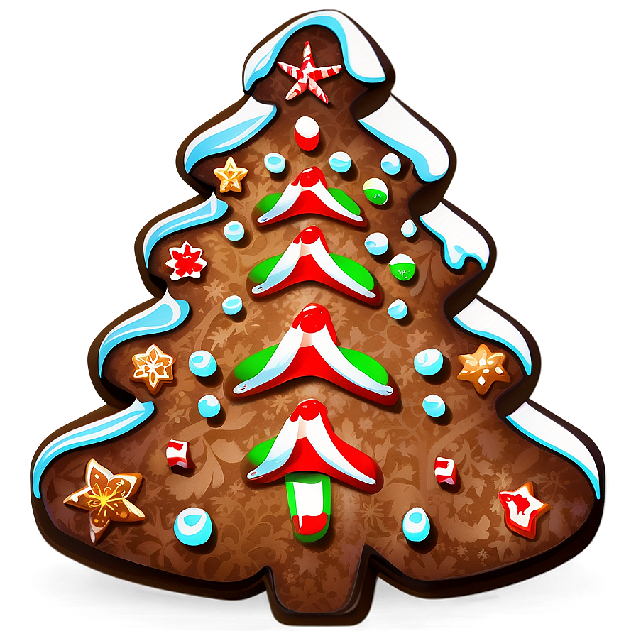 Gingerbread Christmas Tree Png 05212024