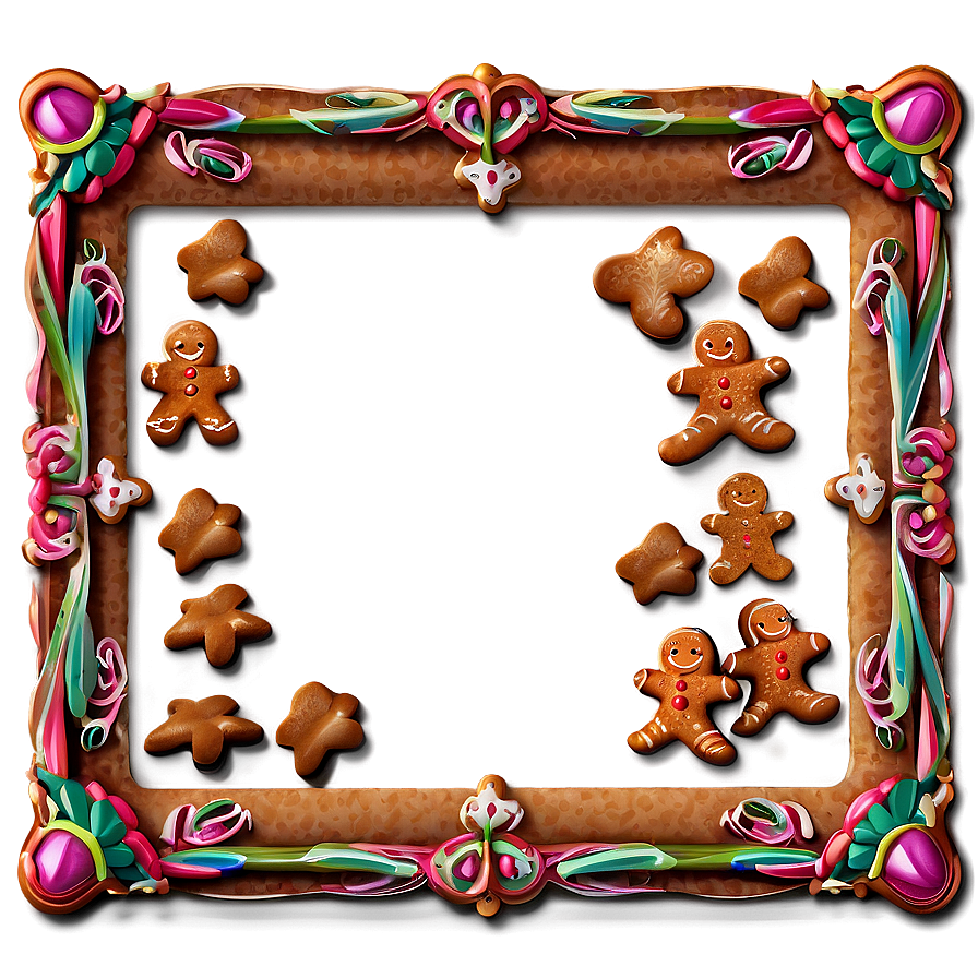 Gingerbread Frame Png 05252024