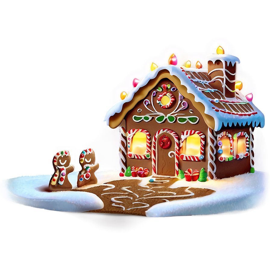 Gingerbread House Lights Png 05212024