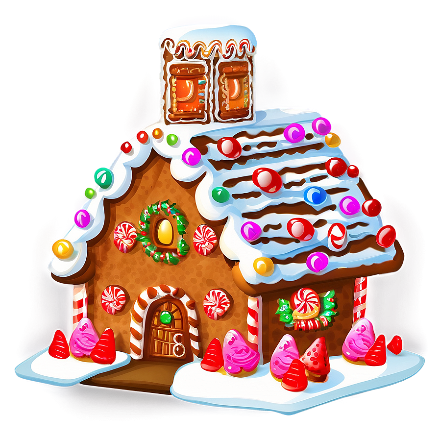 Gingerbread House Roof Png Fio5