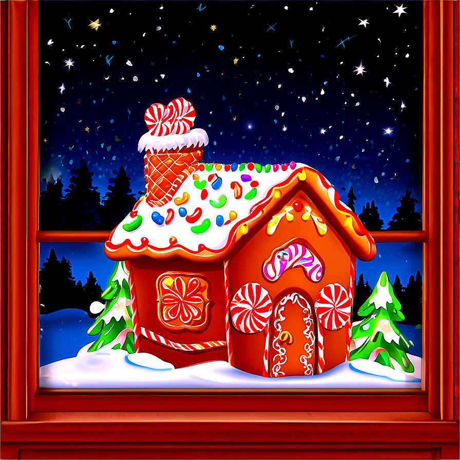 Gingerbread House Window Png Eog75