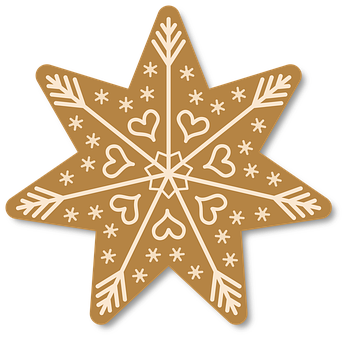 Gingerbread Snowflake Decoration