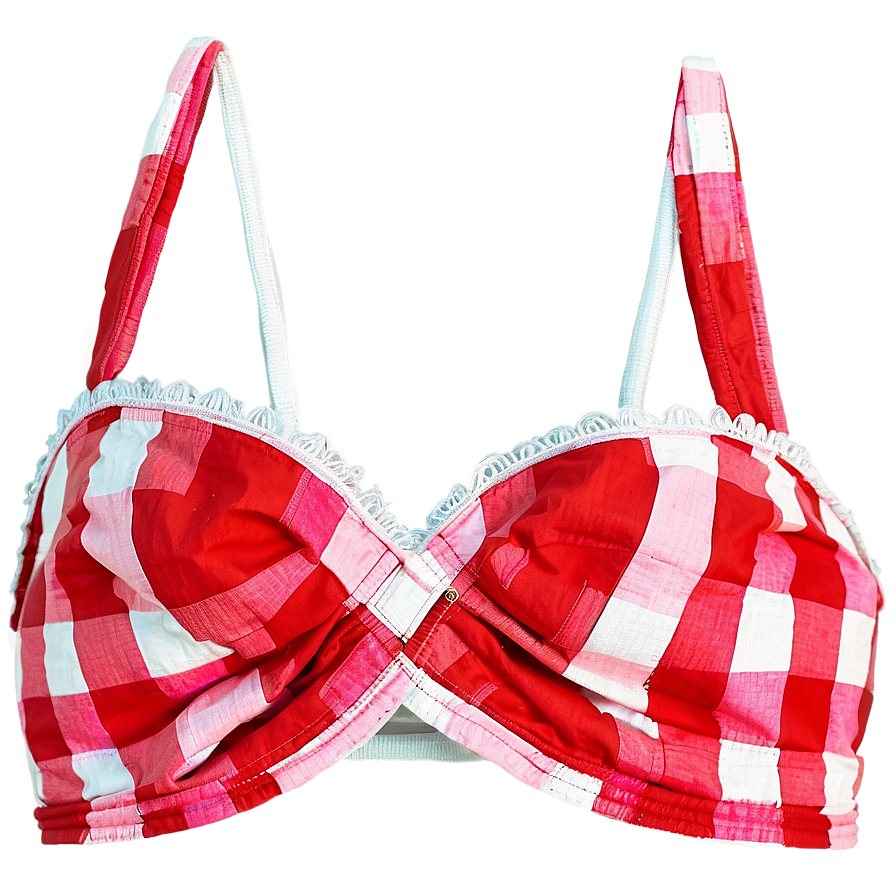 Gingham Bikini Top Png 81