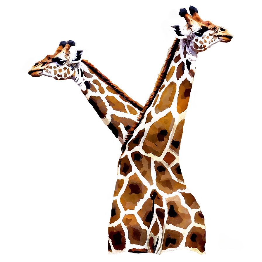 Giraffe Duo In Nature Png 78