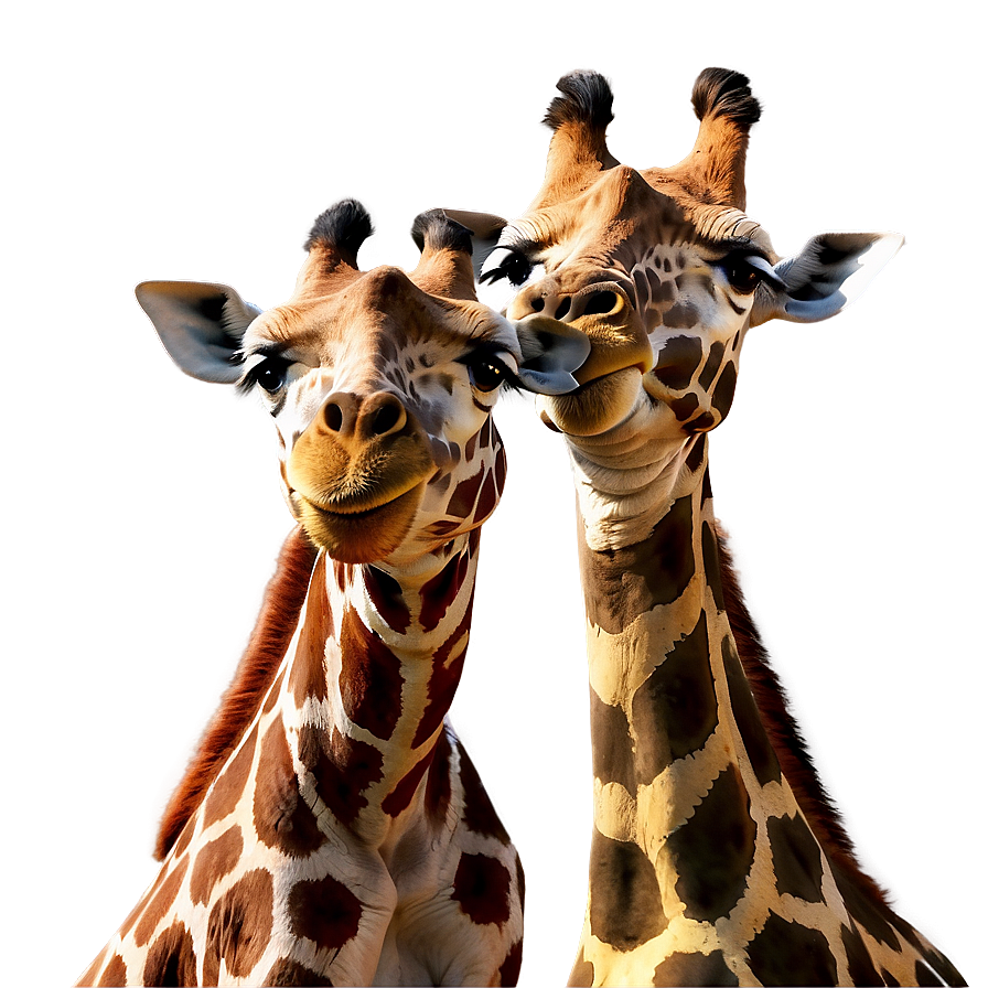 Giraffe Friendship Moment Png 92