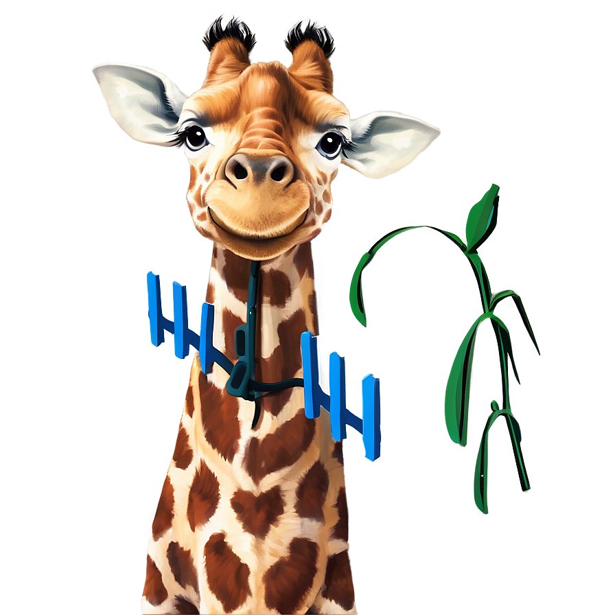 Giraffe Peeking Over Fence Png 43