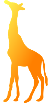 Giraffe Silhouette Gradient Background