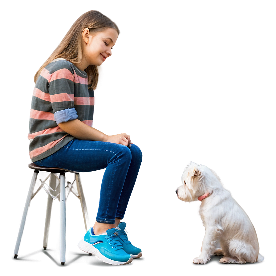 Girl And Dog Png Cdu