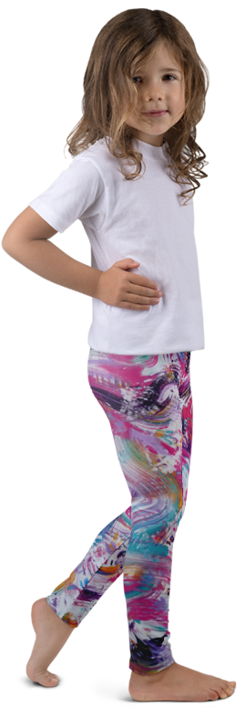 Girl Colorful Leggings Posing