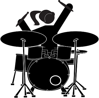 Girl Drummer Silhouette