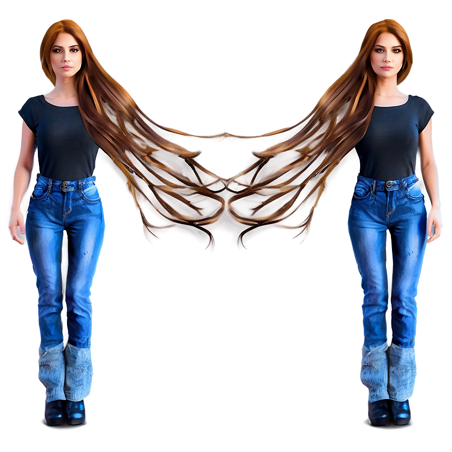 Girl Hair Casual Png 59