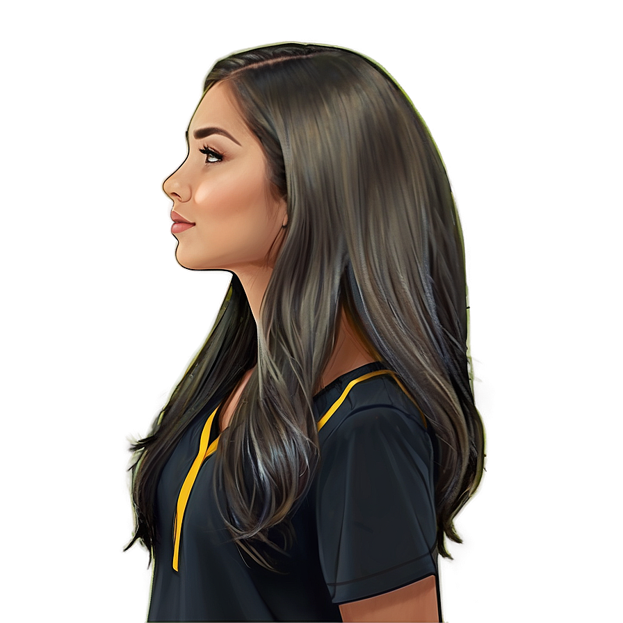 Girl Hair Profile Png Cpo