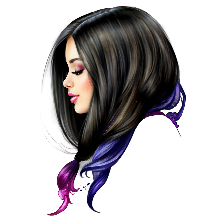 Girl Hair Watercolor Png 06132024