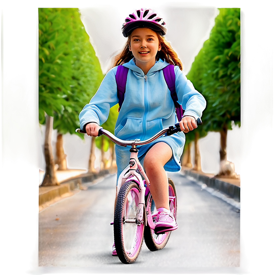 Girl Riding Bicycle Png 72