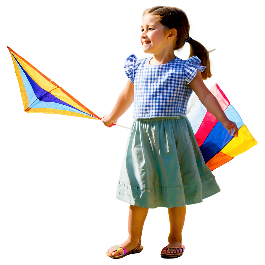 Girl With Kite Png Mou