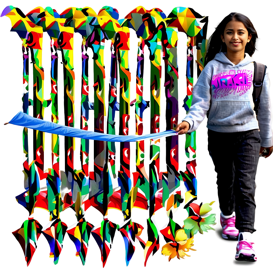 Girl With Kite Png Omy29