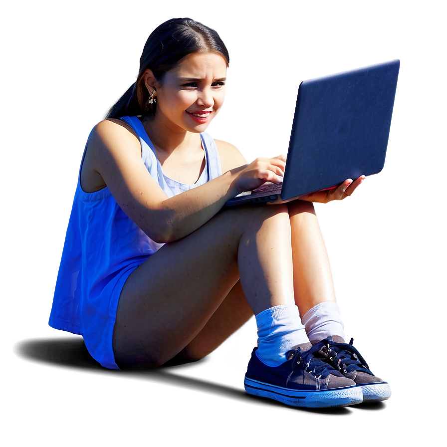 Girl With Laptop Png 52