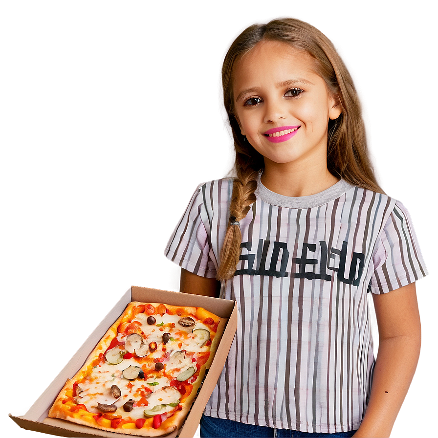 Girl With Pizza Png Hfr7