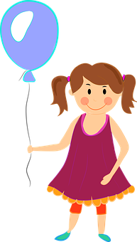 Girlwith Balloon Cartoon