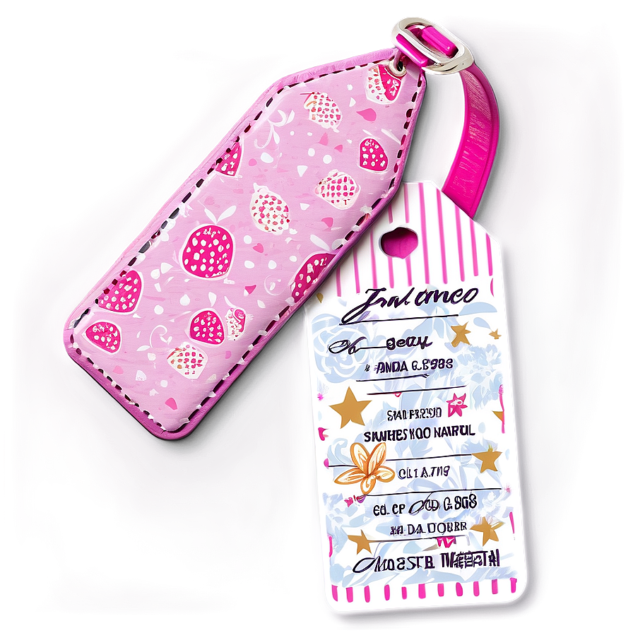 Girly Luggage Tag Png 06292024