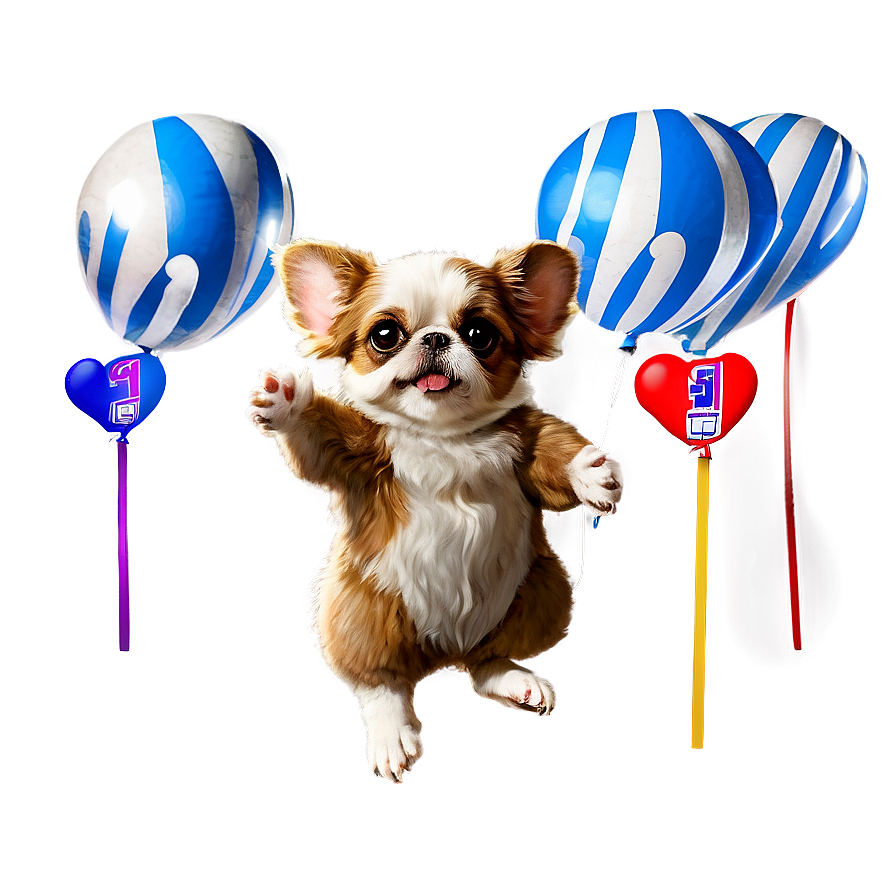 Gizmo Flying With Balloons Png 06242024