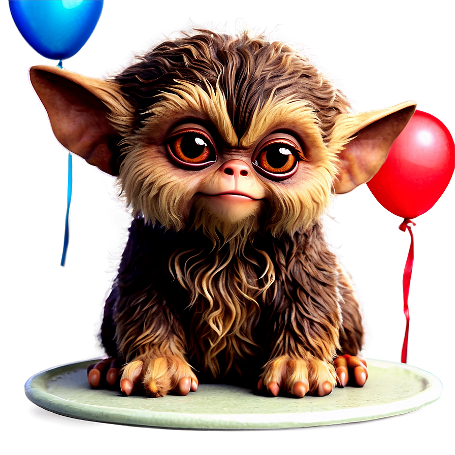 Gizmo With A Birthday Cake Png 63