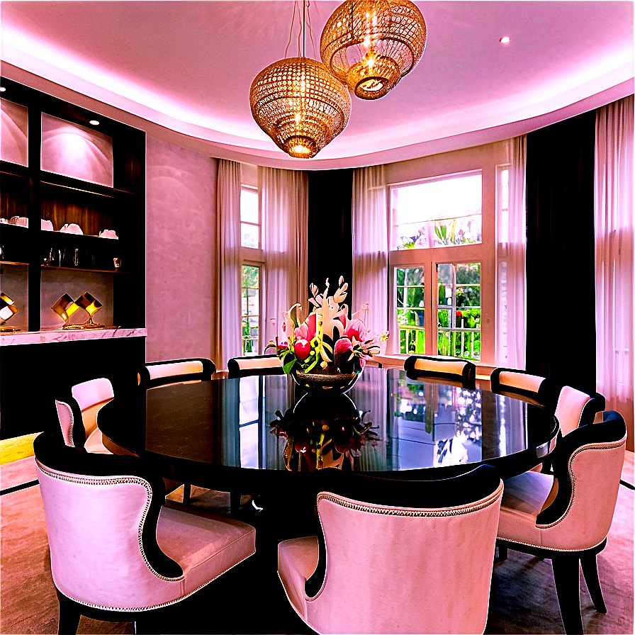 Glamorous Dining Room Features Png 28