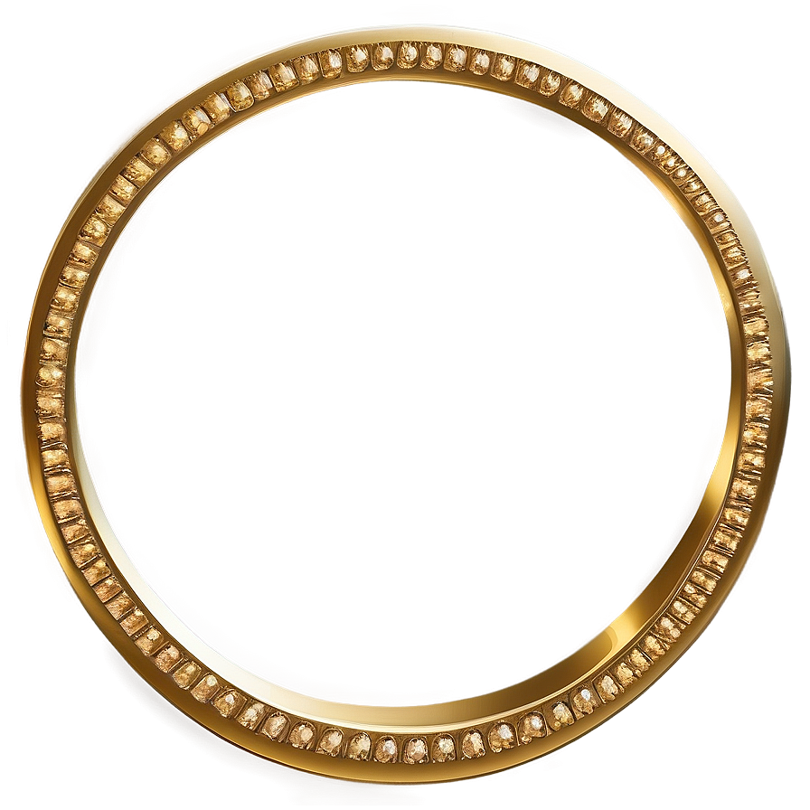 Glamorous Gold Circle Border Png Cqn87