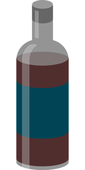 Glass Bottle Vector Illustration