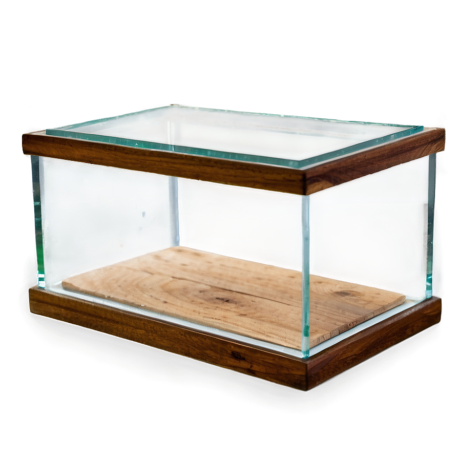 Glass Box With Wooden Base Png Apo