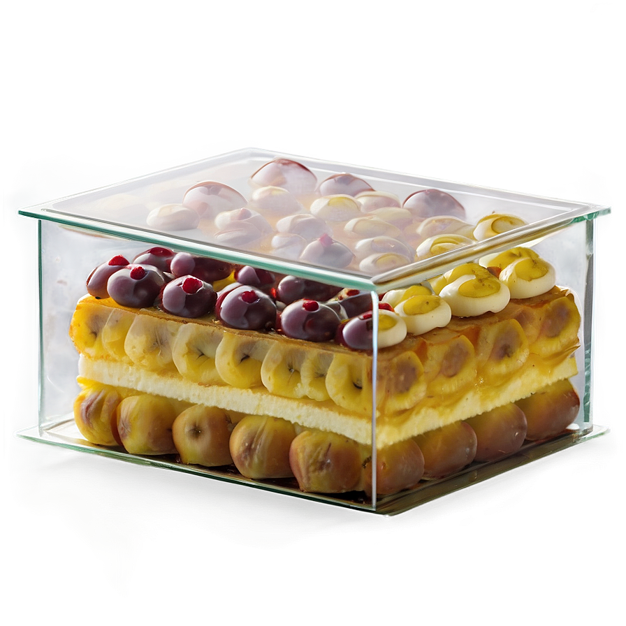 Glass Cake Box Png Srg