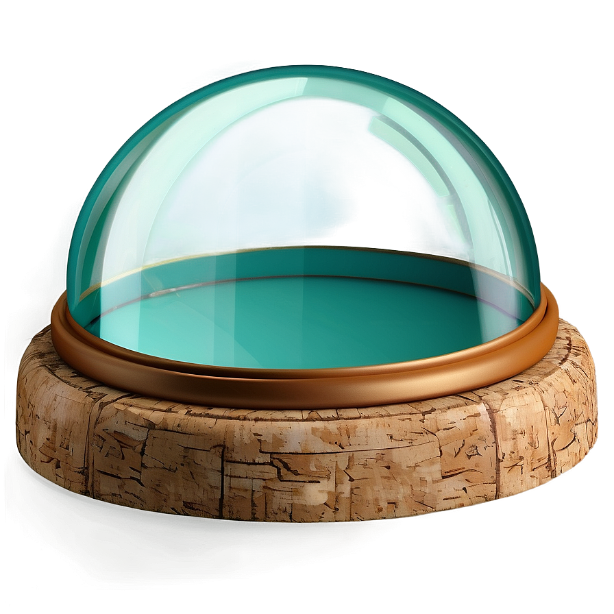 Glass Dome With Cork Base Png Xop