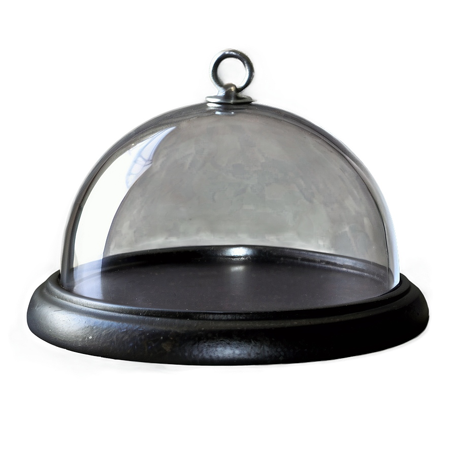 Glass Dome With Silver Base Png 41