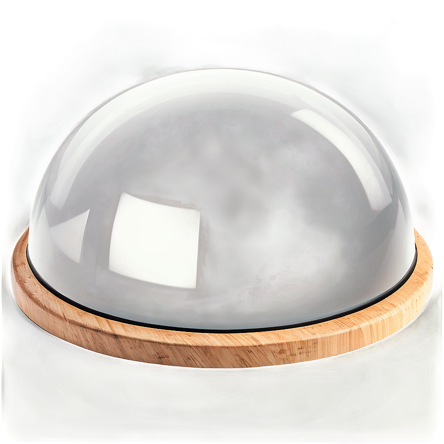 Glass Dome With Wood Base Png Svs44