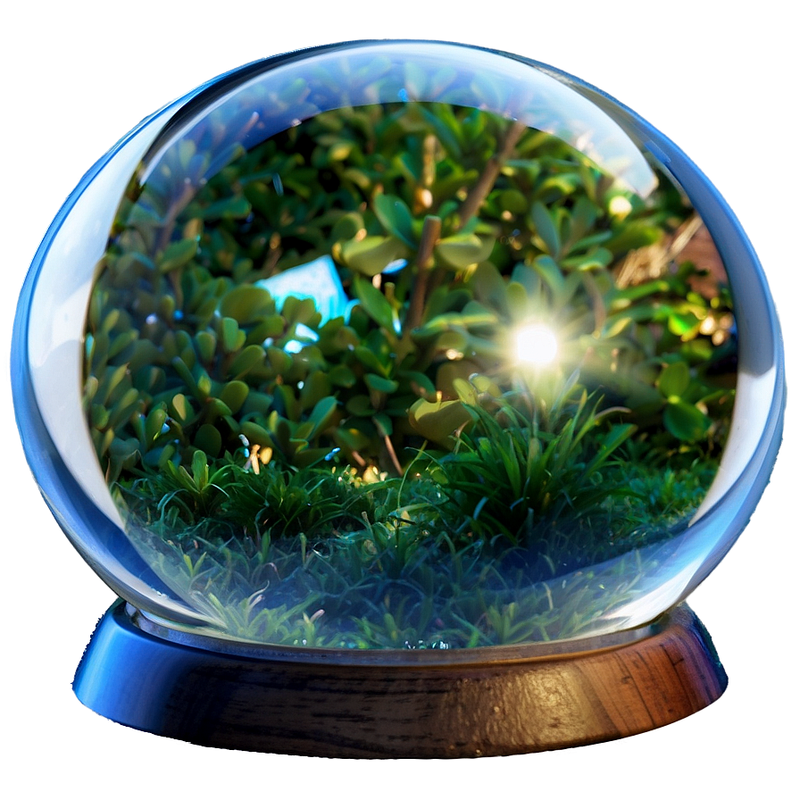 Glass Dome With Wood Base Png Uqt16