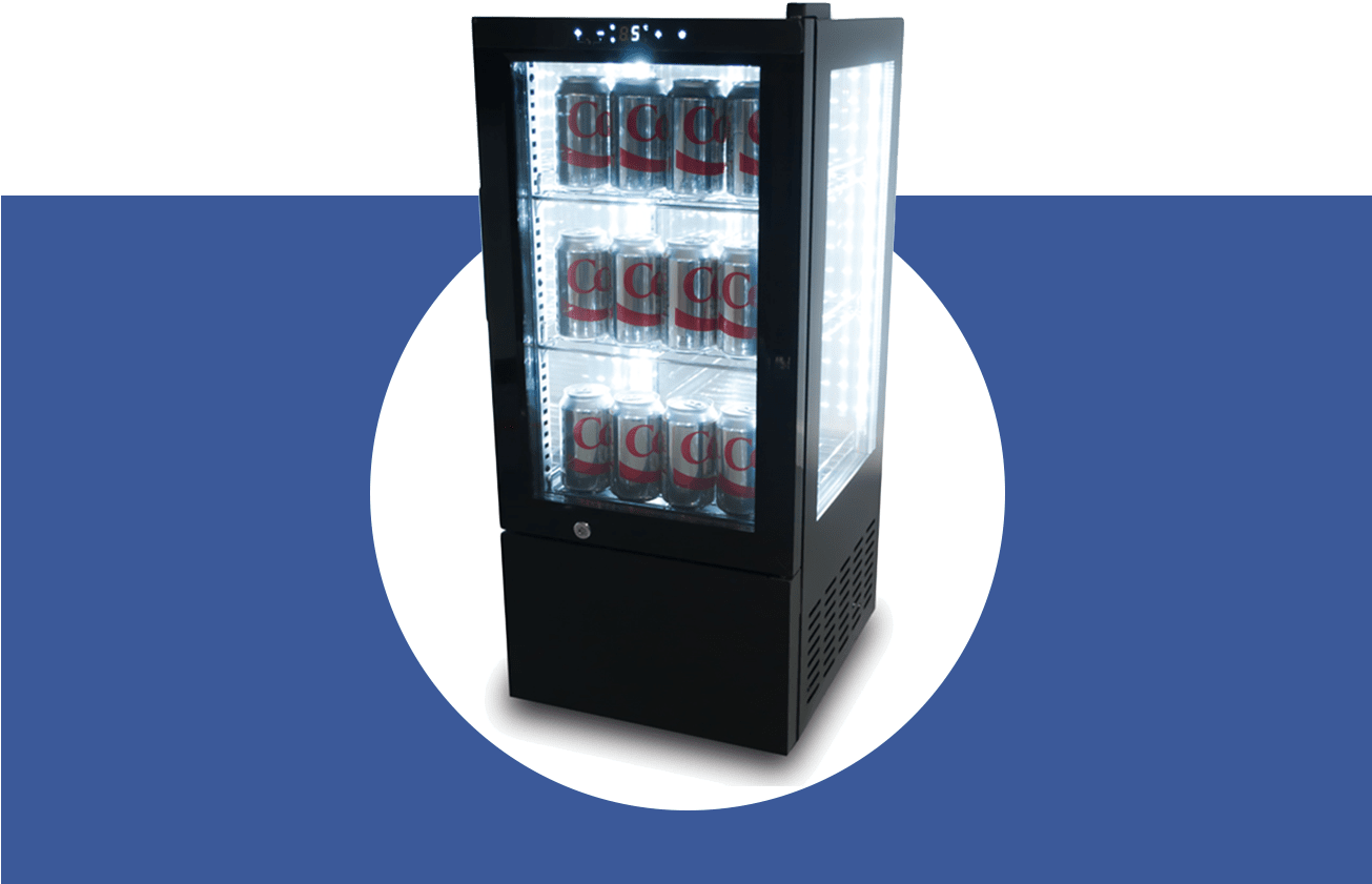 Glass Door Beverage Refrigerator