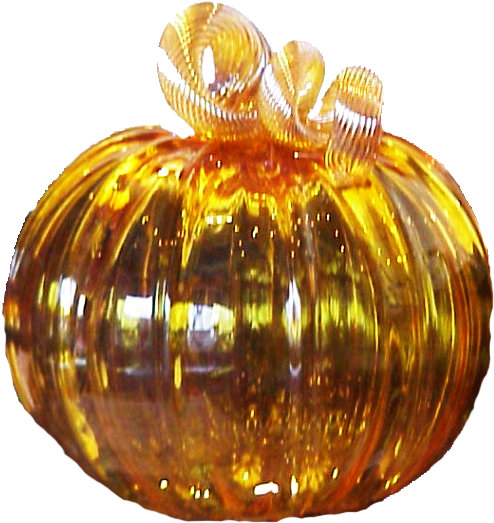 Glass Pumpkin Decoration