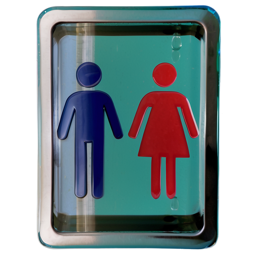 Glass Restroom Sign Png Pok29