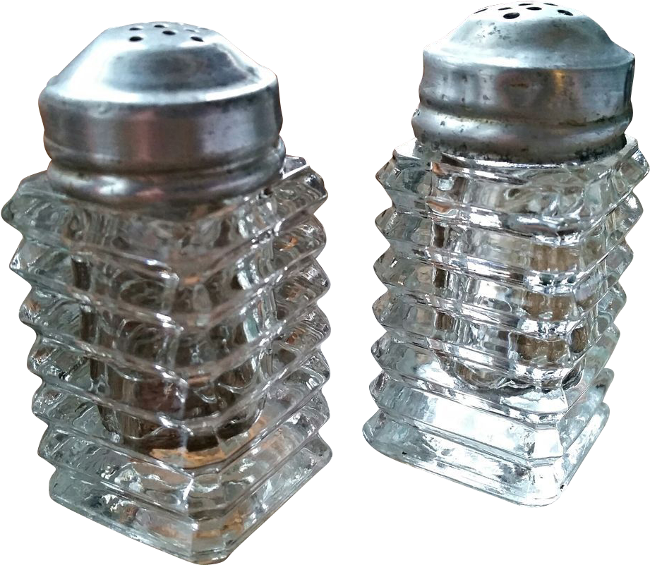 Glass Salt Shakers Vintage Design