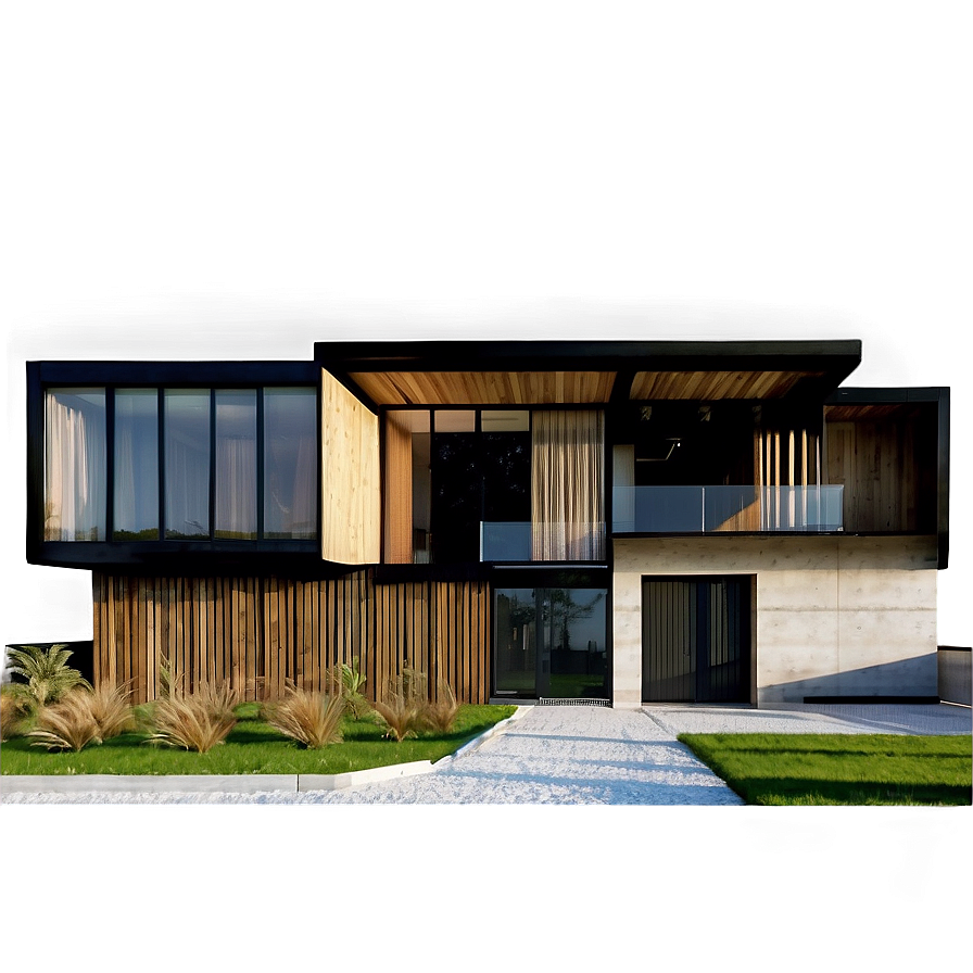 Glass-walled Modern House Designs Png Svm