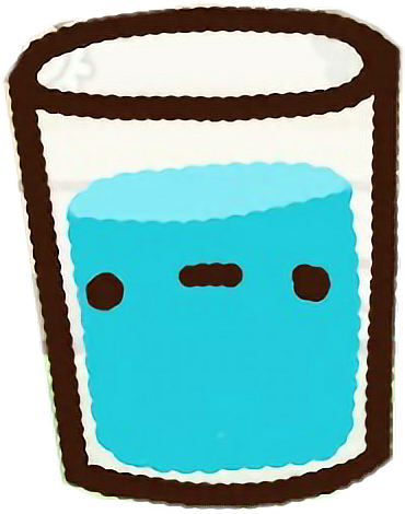 Glassof Water Cartoon Face