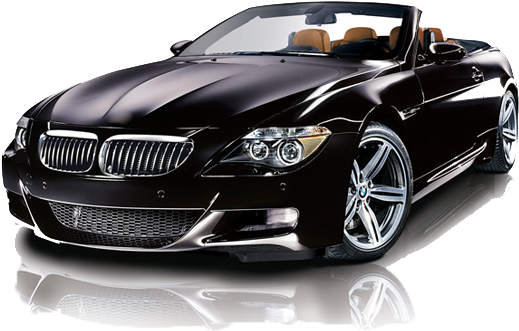 Gleaming Black Convertible Car