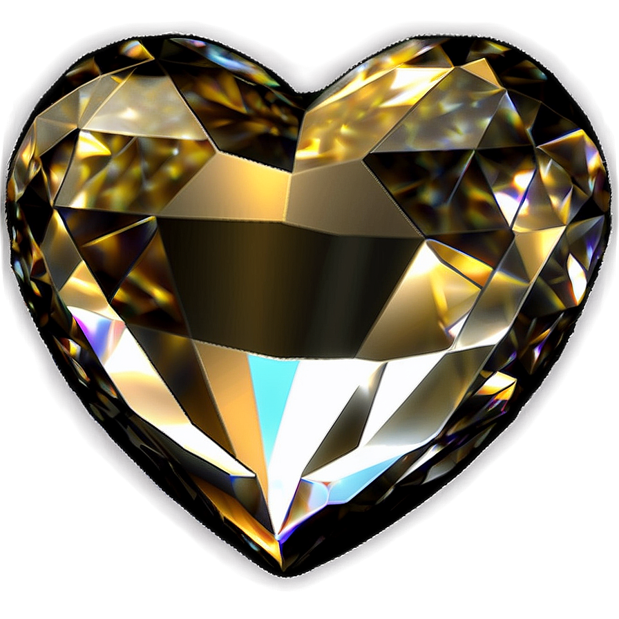 Gleaming Diamond Love Heart Png Hdg22